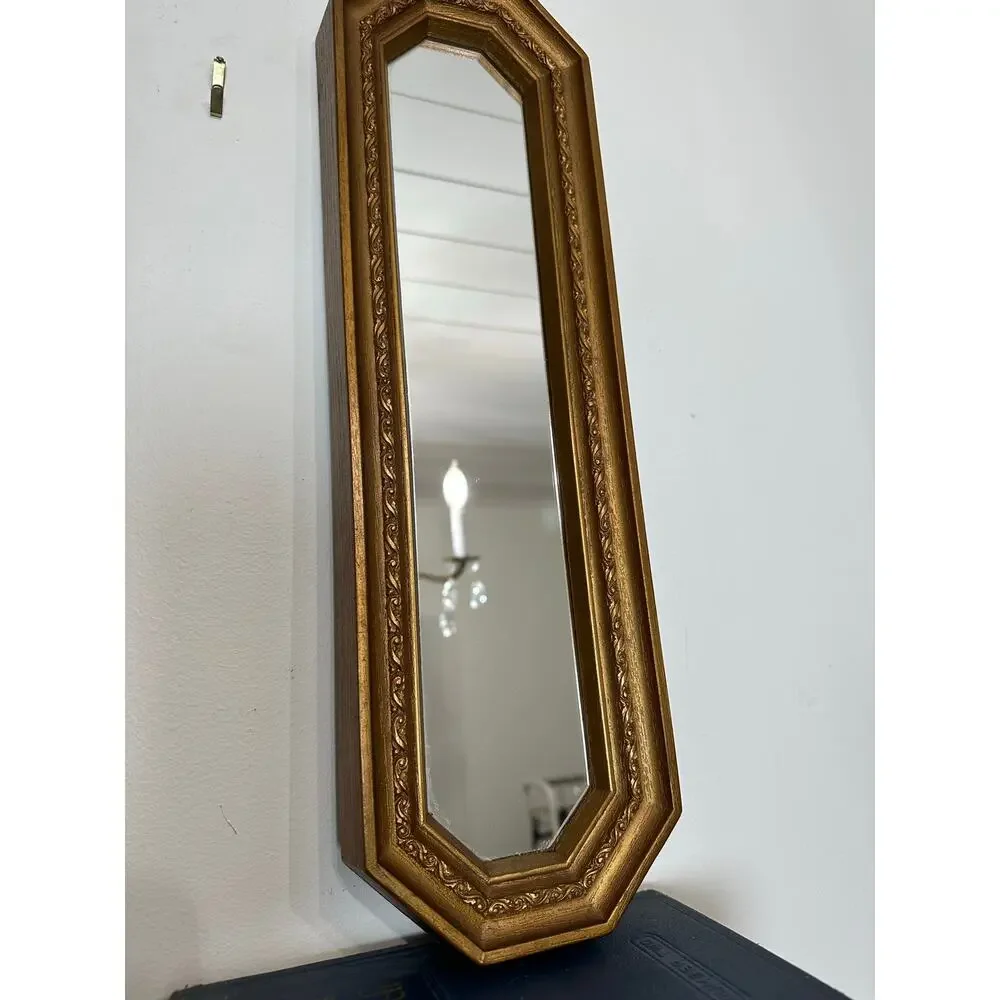 Vintage Syroco Homco Style Accent Wall Mirror Hollywood Regency Gold 5